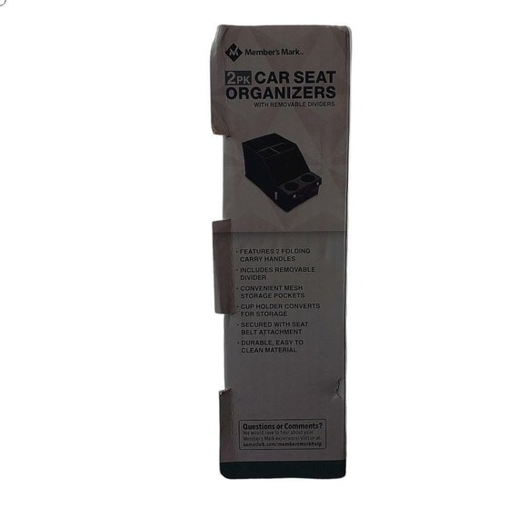 Member's Mark Car Seat Organizers w Removable Dividers & Cup Holders 2-PK NEW - Picture 10 of 10